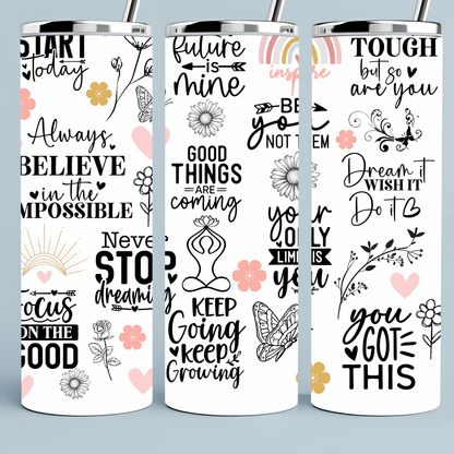 Inspirational Quote Tumbler