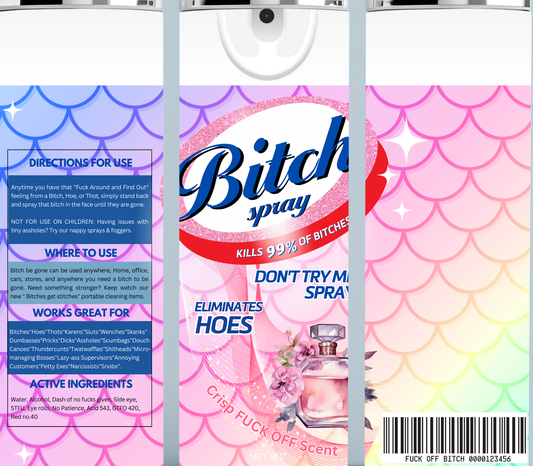 Rainbow Mermaid Bitch Be Gone tumbler