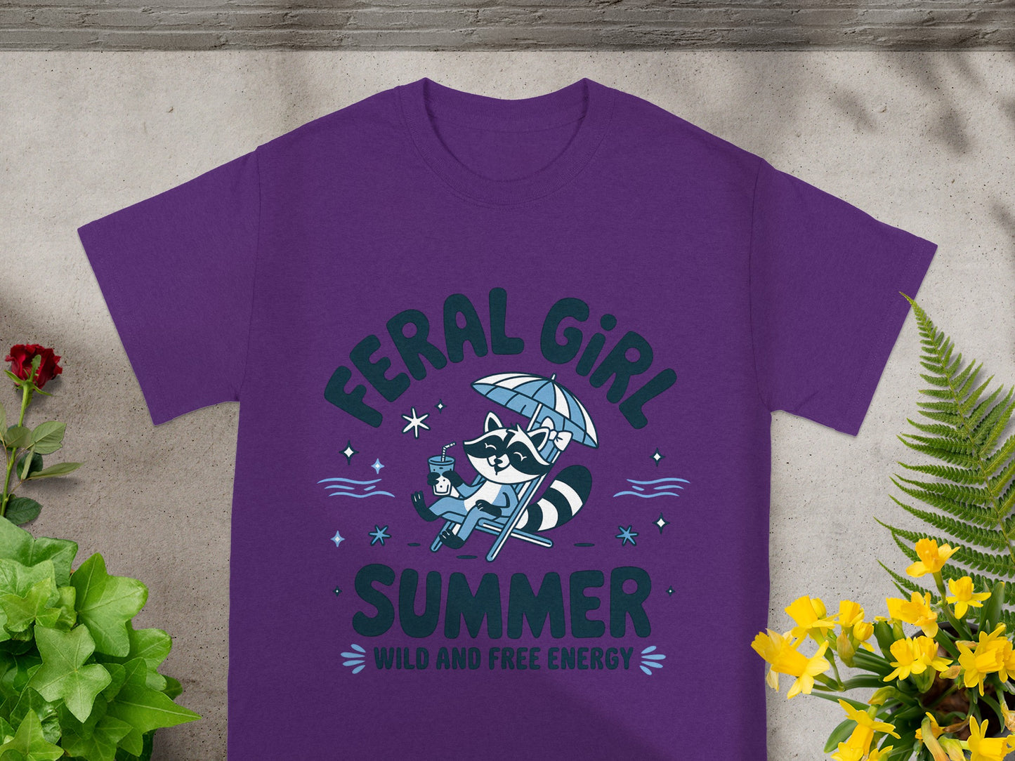 Feral Girl Summer Wild and Free Energy T-shirt
