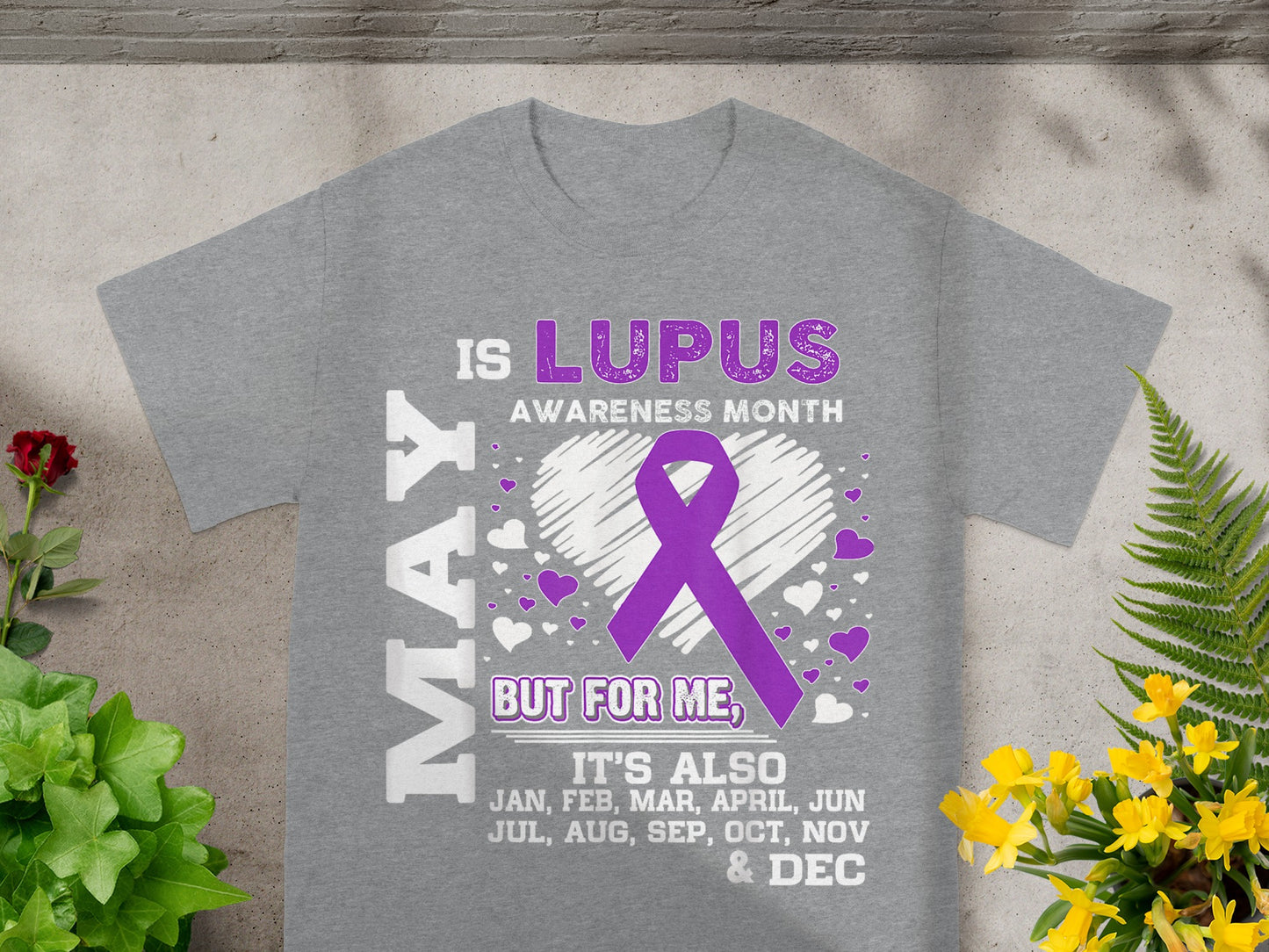 May Is Lupus Awareness Month Support Heart T-Shirt