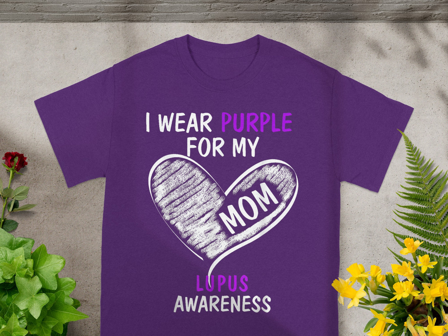 I Wear Purple for My Mom Lupus Awareness Shirt