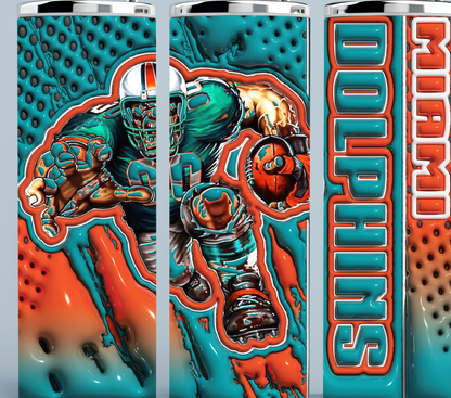 Miami Dolphins Football tumbler