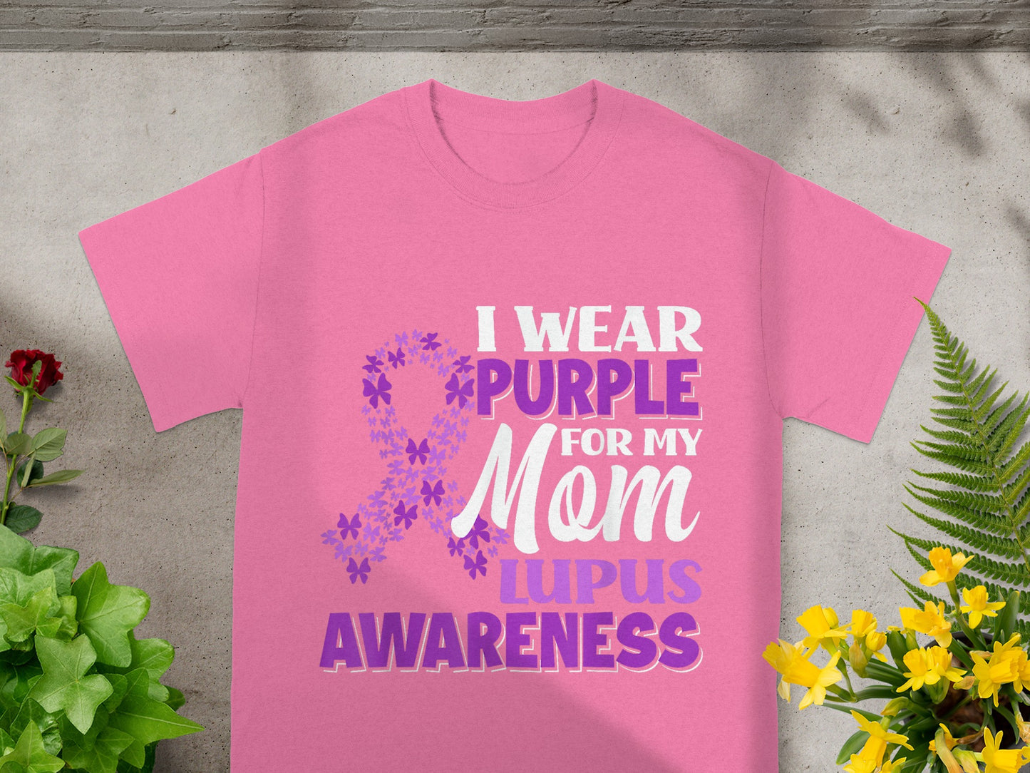 I Wear Purple For My Mom Lupus Awareness Shirt