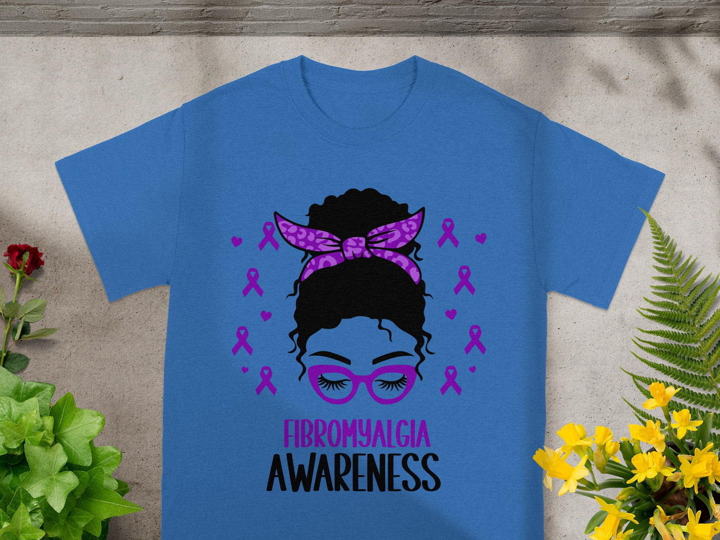 Fibromyalgia Awareness Graphic Blue T-Shirt Product