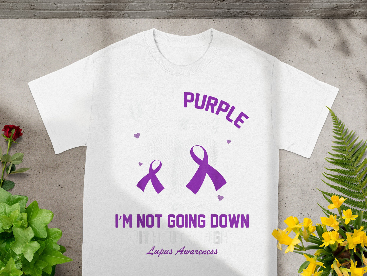 Purple I'm Not Going Down Lupus Awareness Shirt