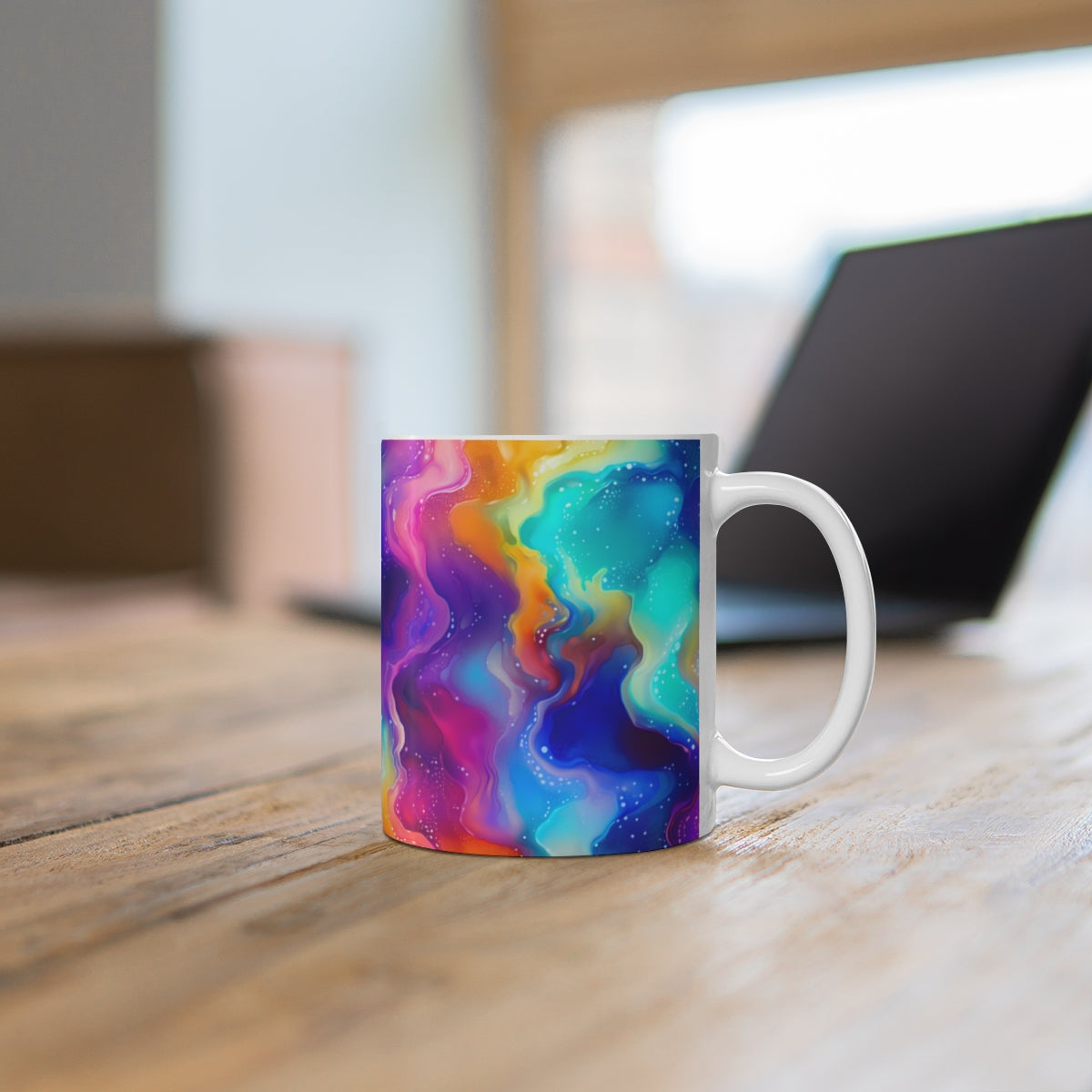 Vivid Colorful Abstract Art Design Coffee Mug