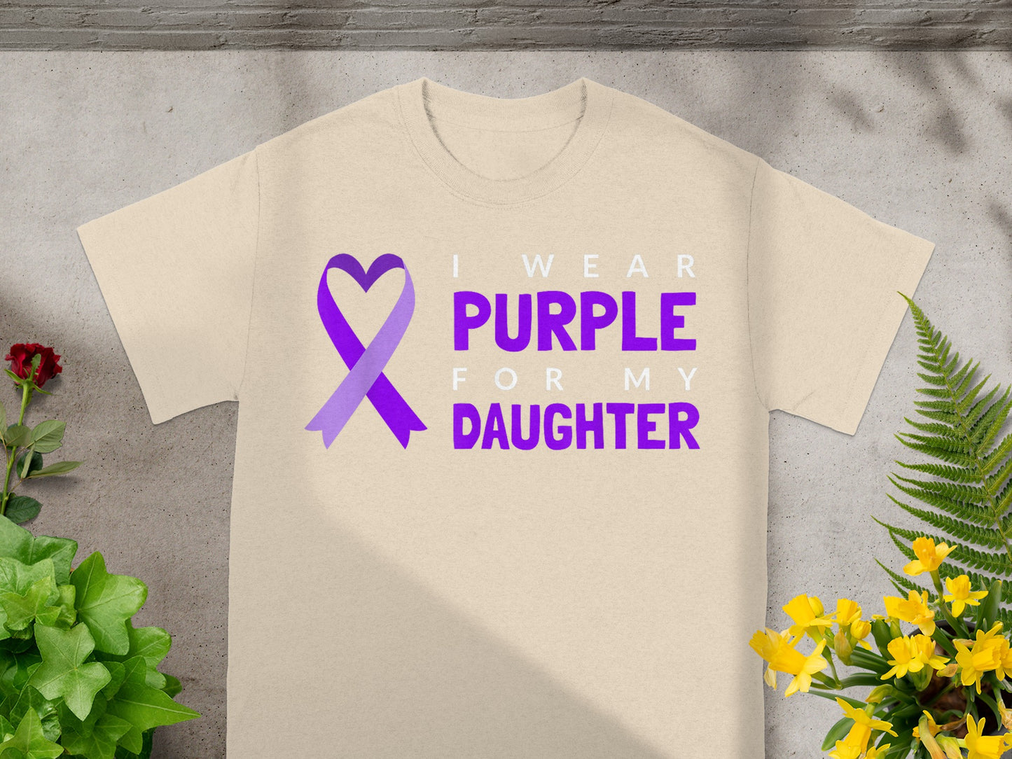 I Wear Purple for My Daughter Support T-shirt