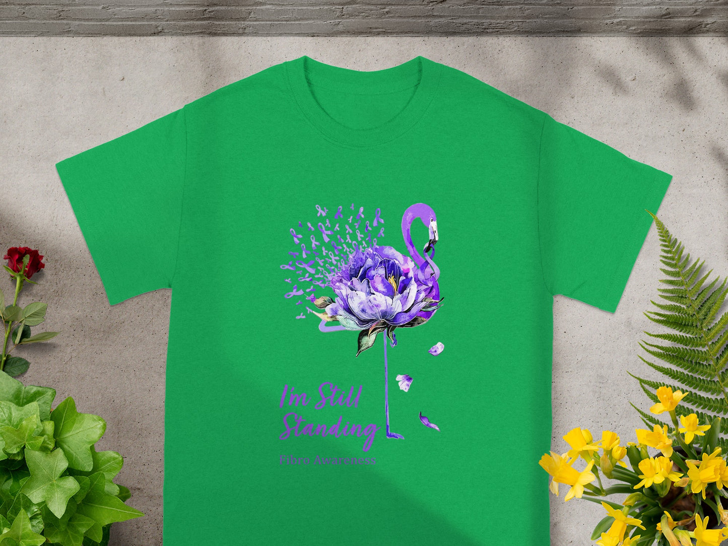 I'm Still Standing Fibro Awareness Flamingo Shirt