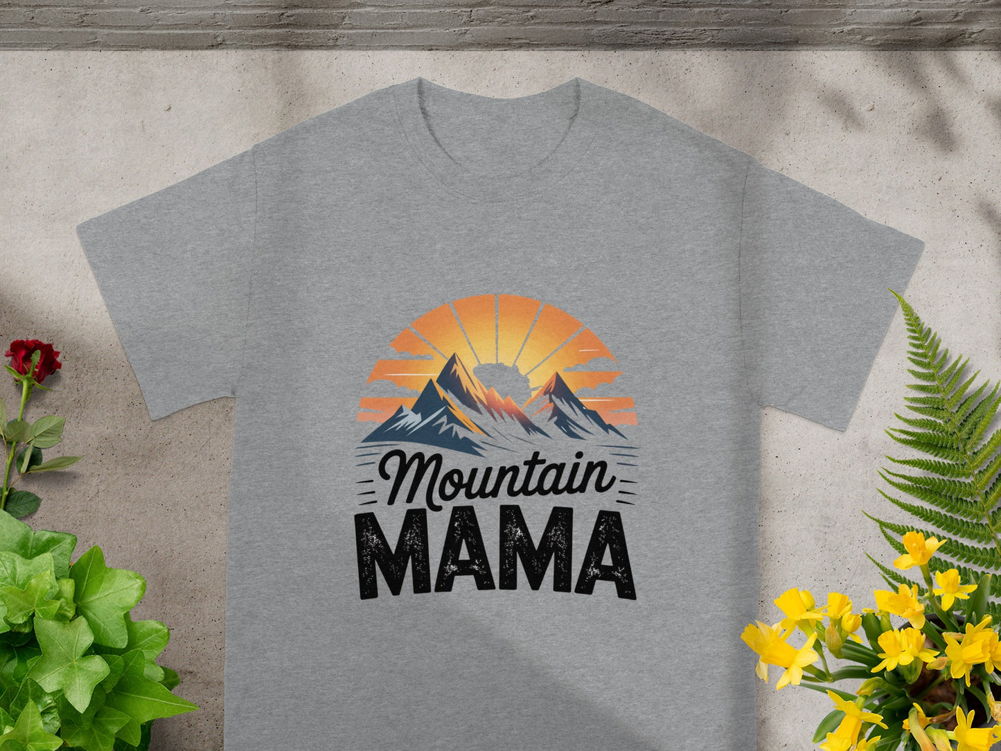 Mountain Mama Sunset Graphic Shirt for Outdoor Lovers