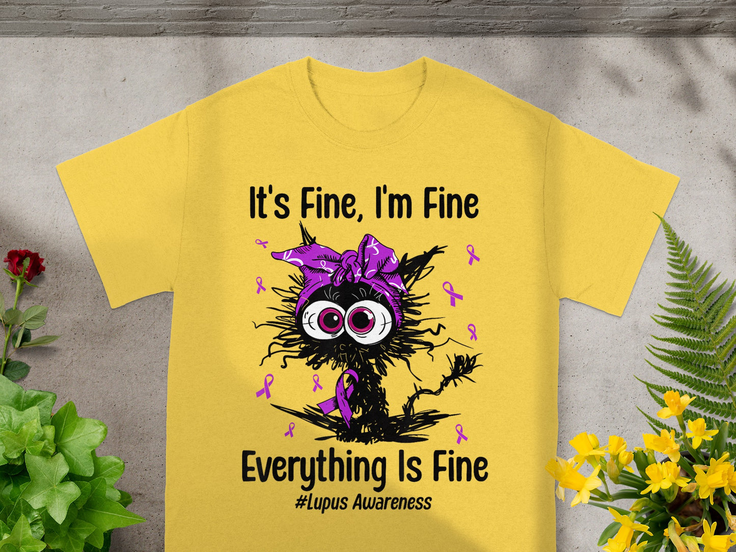 It's Fine I'm Fine Everything Is Fine Lupus Awareness Shirt