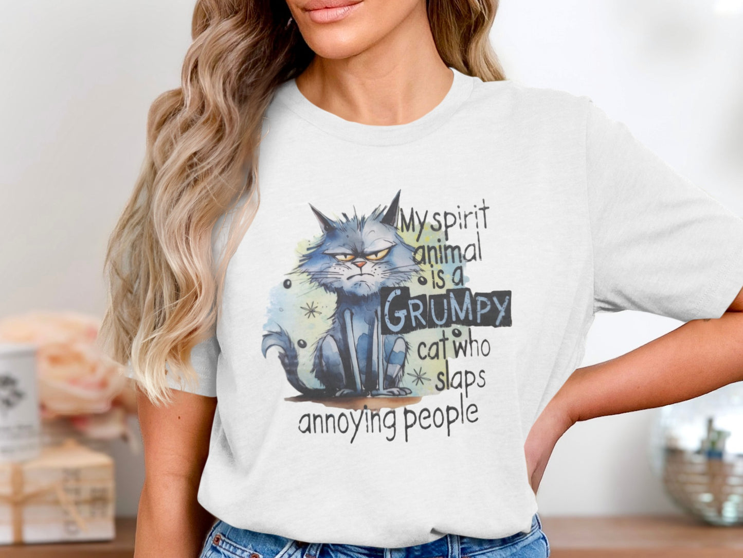 My Spirit Animal Is A Grumpy Cat Shirt For Fun