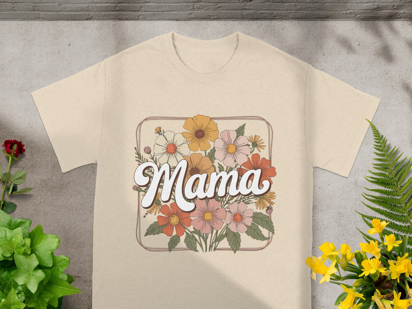 Mama Floral Graphic Design T-shirt Product