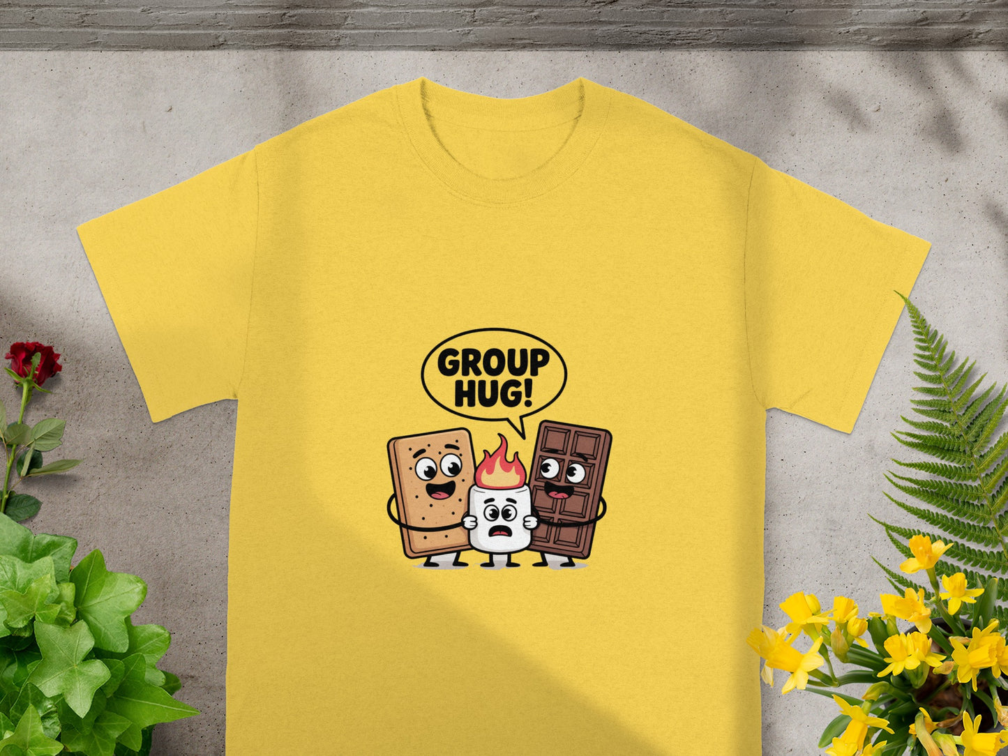 Group Hug! Cute S'mores Characters Graphic Shirt