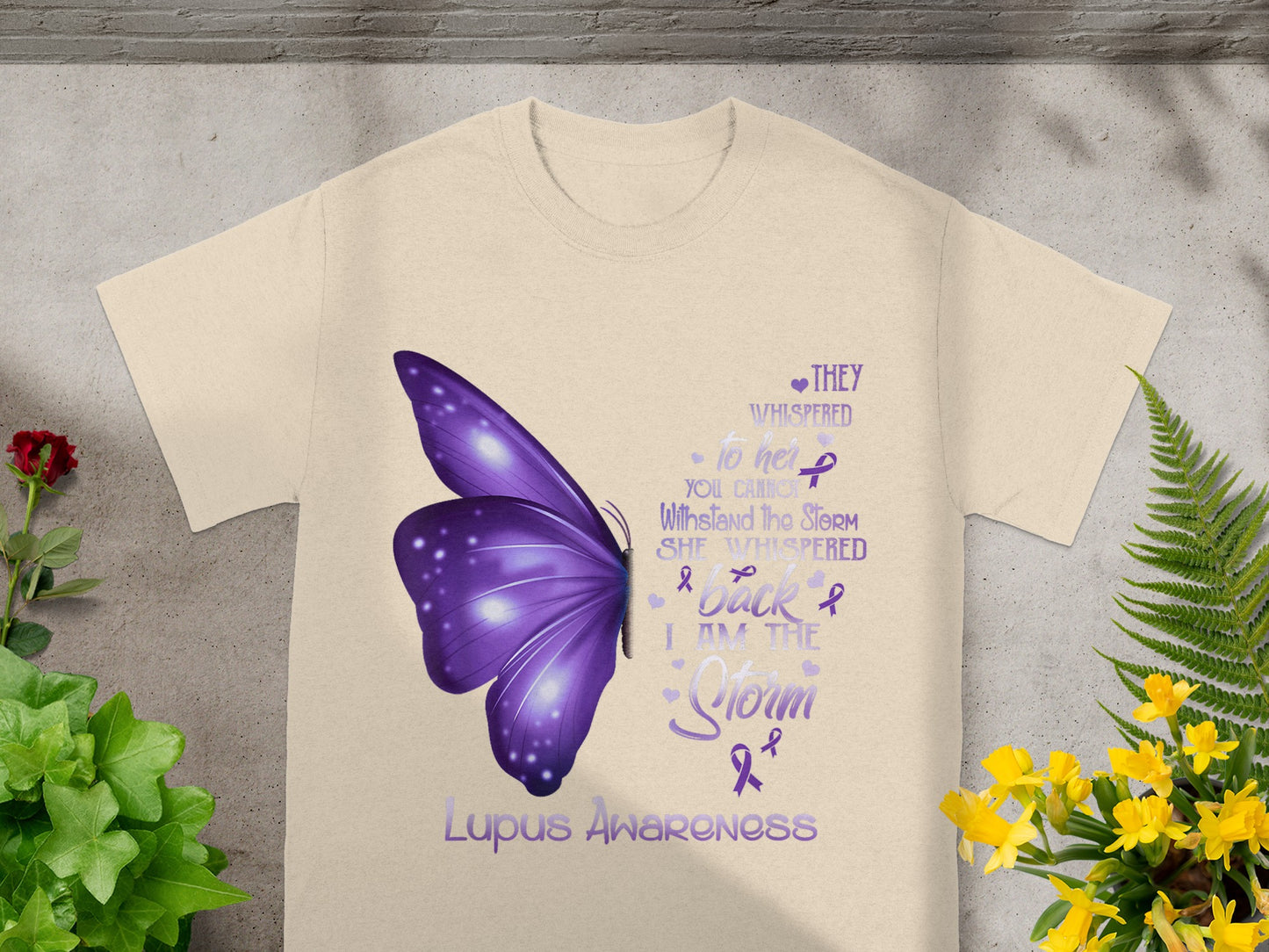 Lupus Awareness Butterfly with Inspirational Quote T-shirt