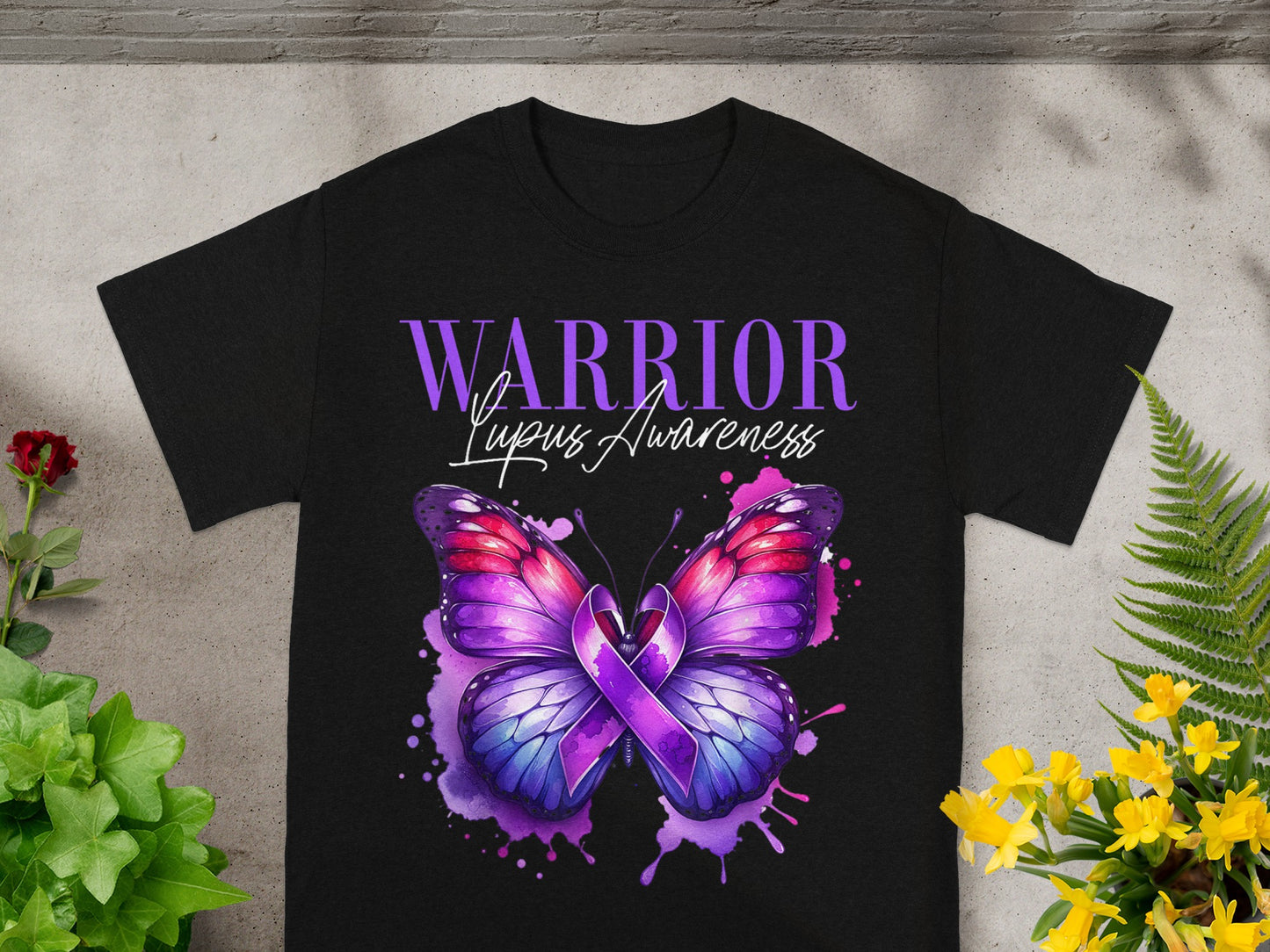 Warrior Lupus Awareness Butterfly T-Shirt