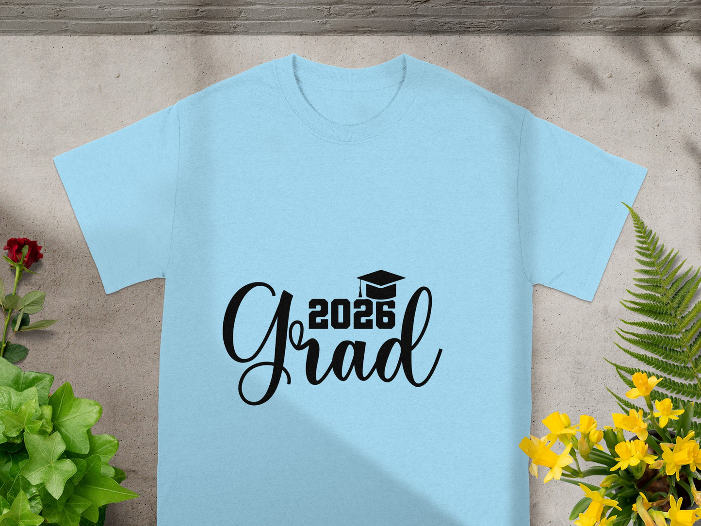 Celebratory 2026 Graduate Tee Shirt with Cap Design