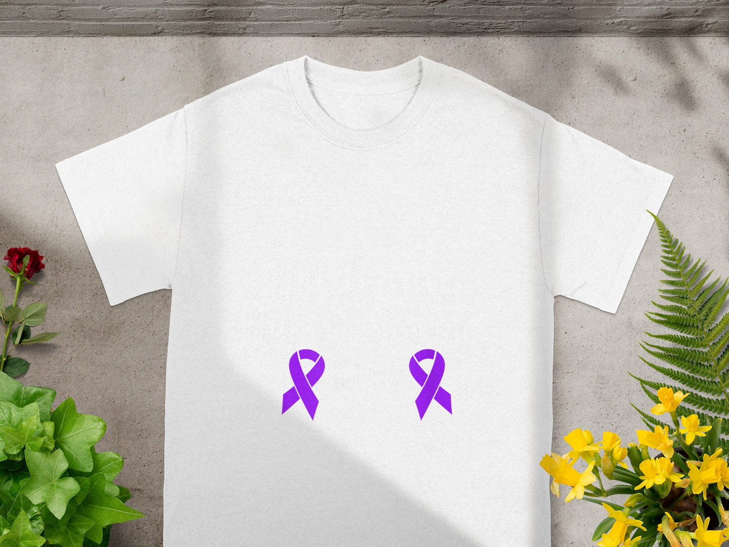 Purple Ribbon Minimalist Awareness T-shirt Product