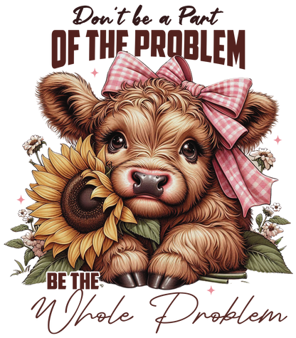 Valentine Highland Cow with Pink bow tumbler