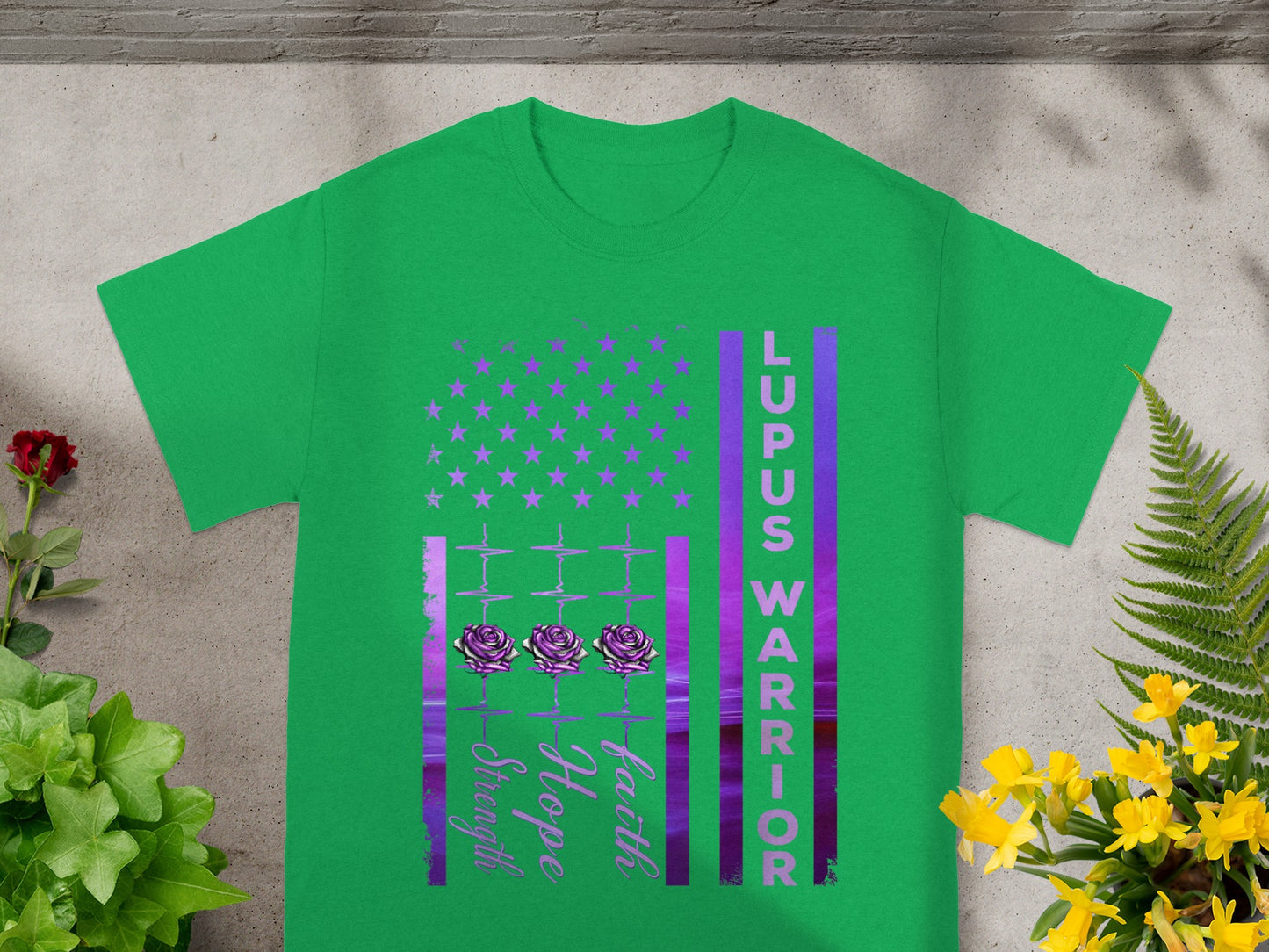Lupus Warrior Faith Hope Strength Awareness T-shirt