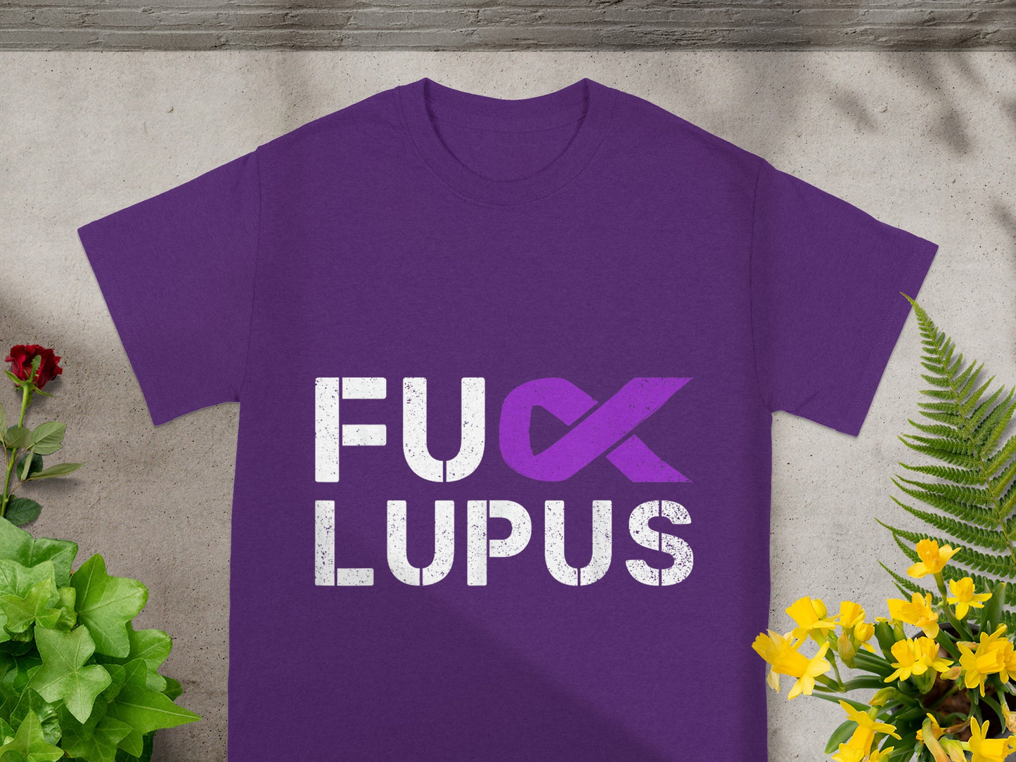 Bold Purple Fuck Lupus Awareness Shirt Statement Tee