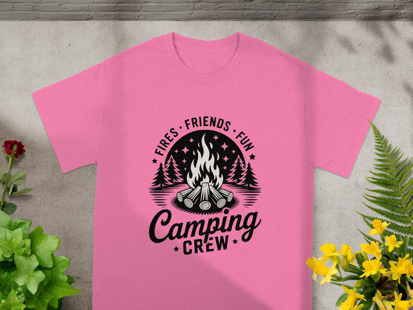 Fires Friends Fun Camping Crew T-shirt
