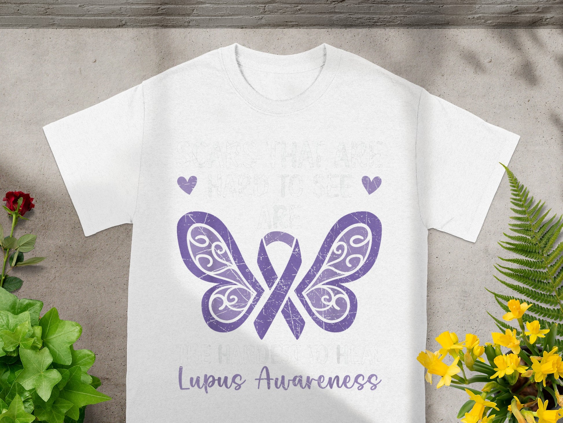 Lupus Awareness Butterfly Ribbon T-shirt