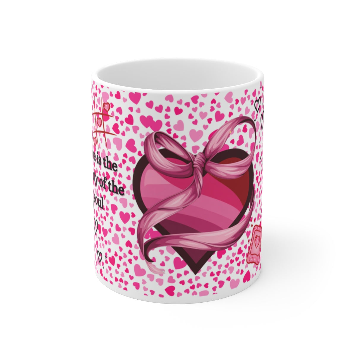 Heart and Ribbon Design Valentine's Day Mug