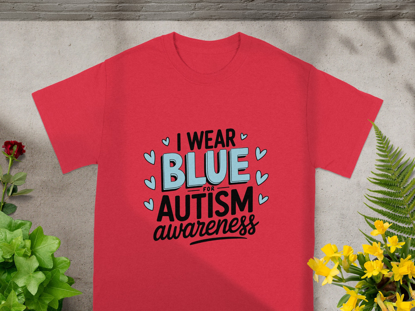 I Wear Blue for Autism Awareness Graphic T-shirt
