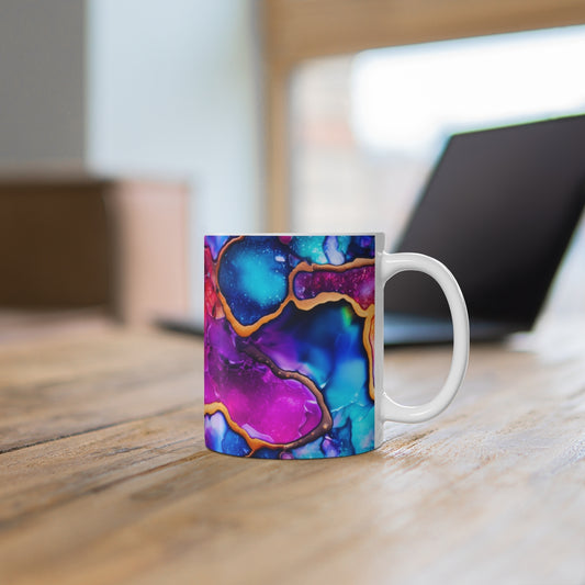 Vibrant Abstract Art Design Coffee Mug for Colorful Mornings