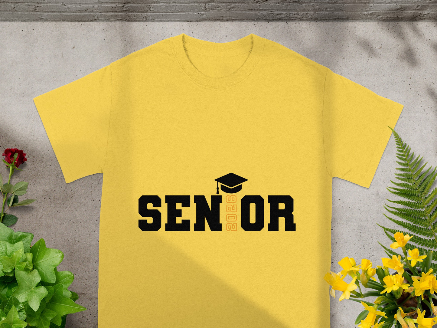 Yellow Senior 2024 Graduation T-Shirt for Graduates