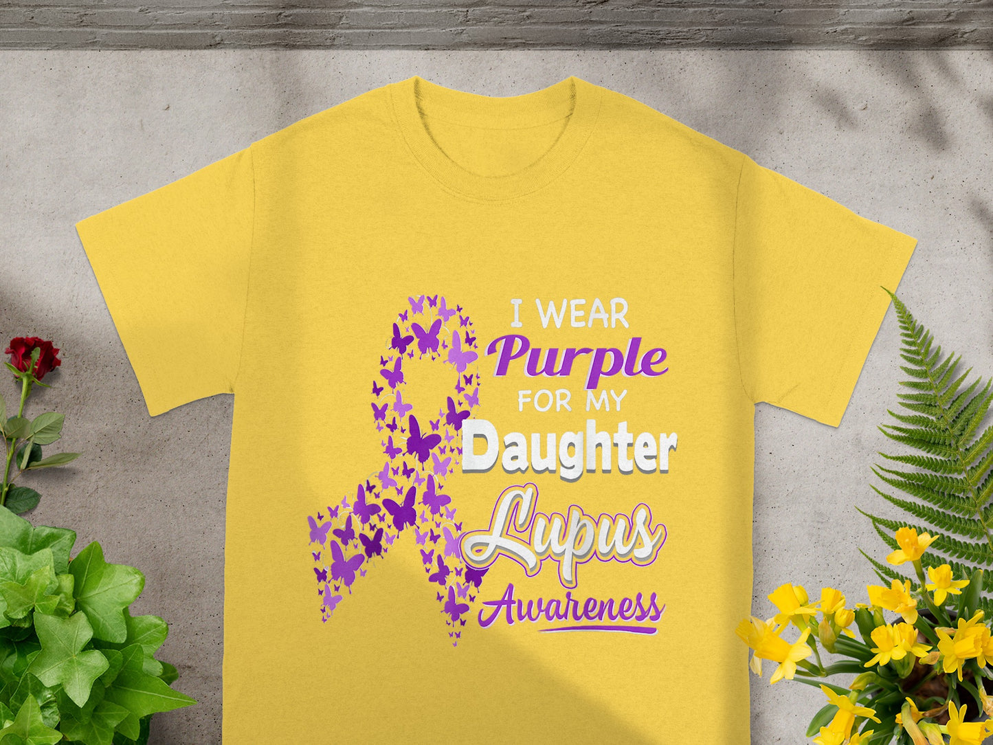 I Wear Purple For My Daughter Lupus Awareness T-Shirt