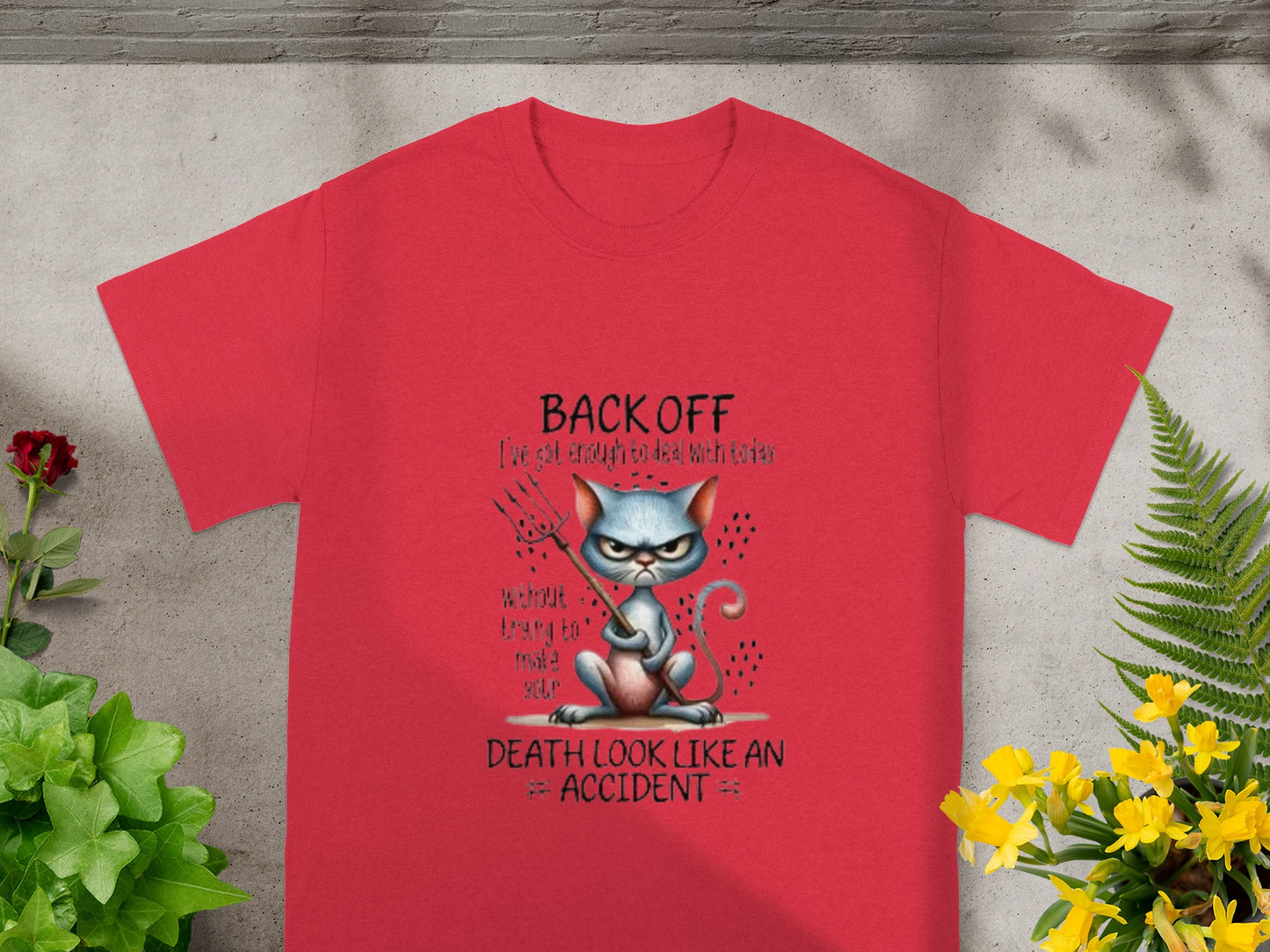 Funny Grumpy Cat Back Off T-shirt with Humorous Quote