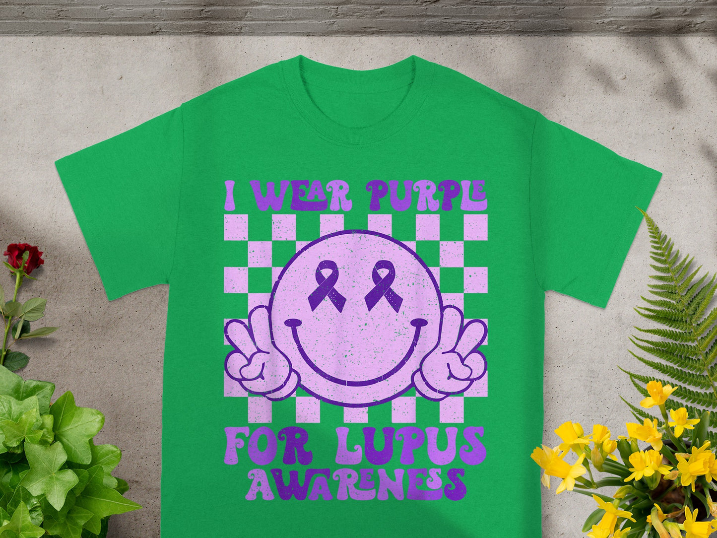 I Wear Purple For Lupus Awareness Green T-Shirt
