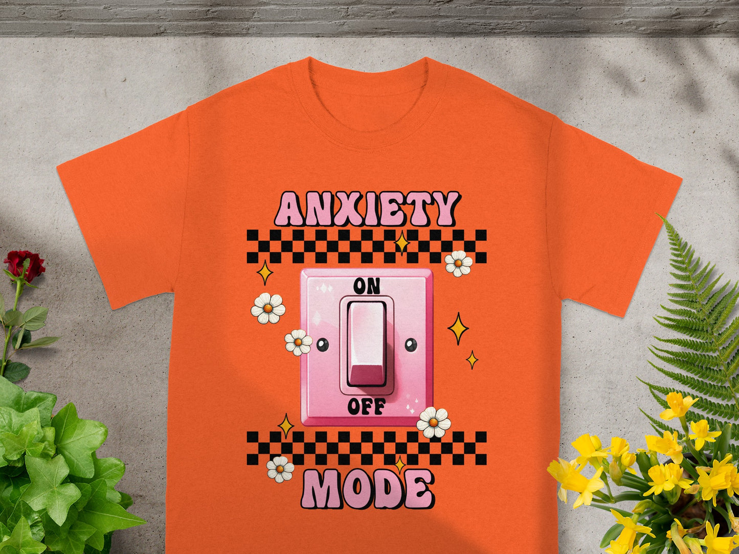 Anxiety Mode On Off Switch Graphic T-Shirt