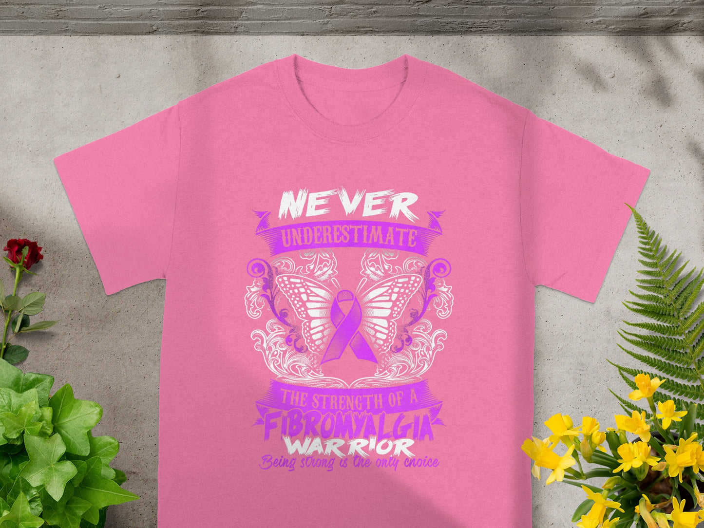 Never Underestimate The Strength Of A Fibromyalgia Warrior Shirt