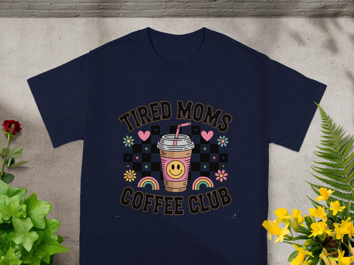 Tired Moms Coffee Club shirt with cute design