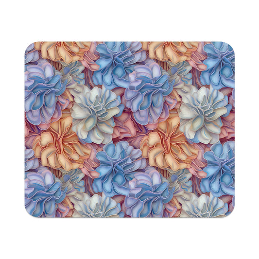 Beautiful Floral Pattern in Pastel Colors Mouse Pad