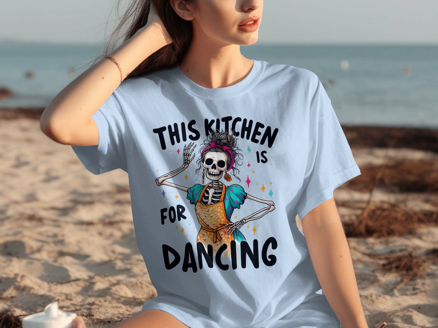 This Kitchen Is For Dancing Skeleton Graphic T-shirt