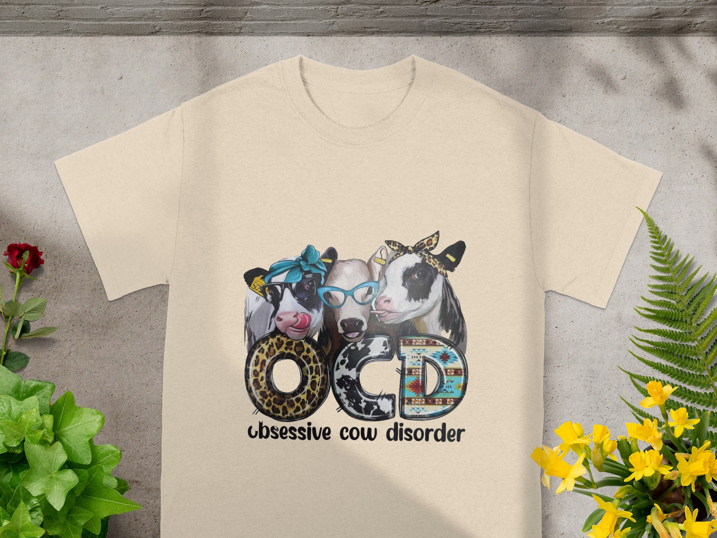 Obsessive Cow Disorder Graphic Tee Unique Design