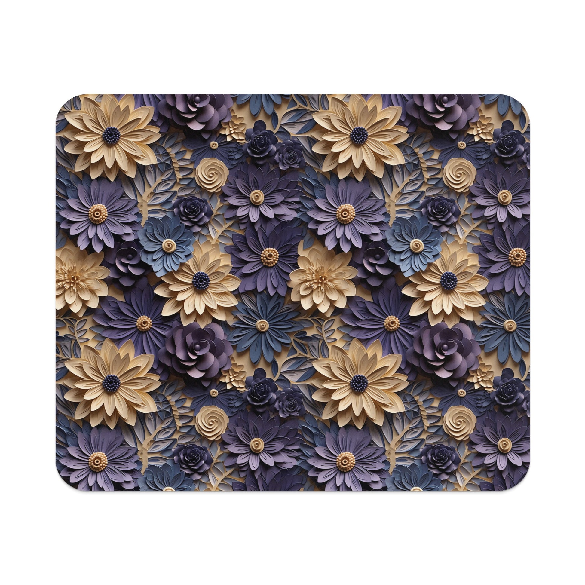 Elegant Floral Texture Pattern Mouse Pad Accessory