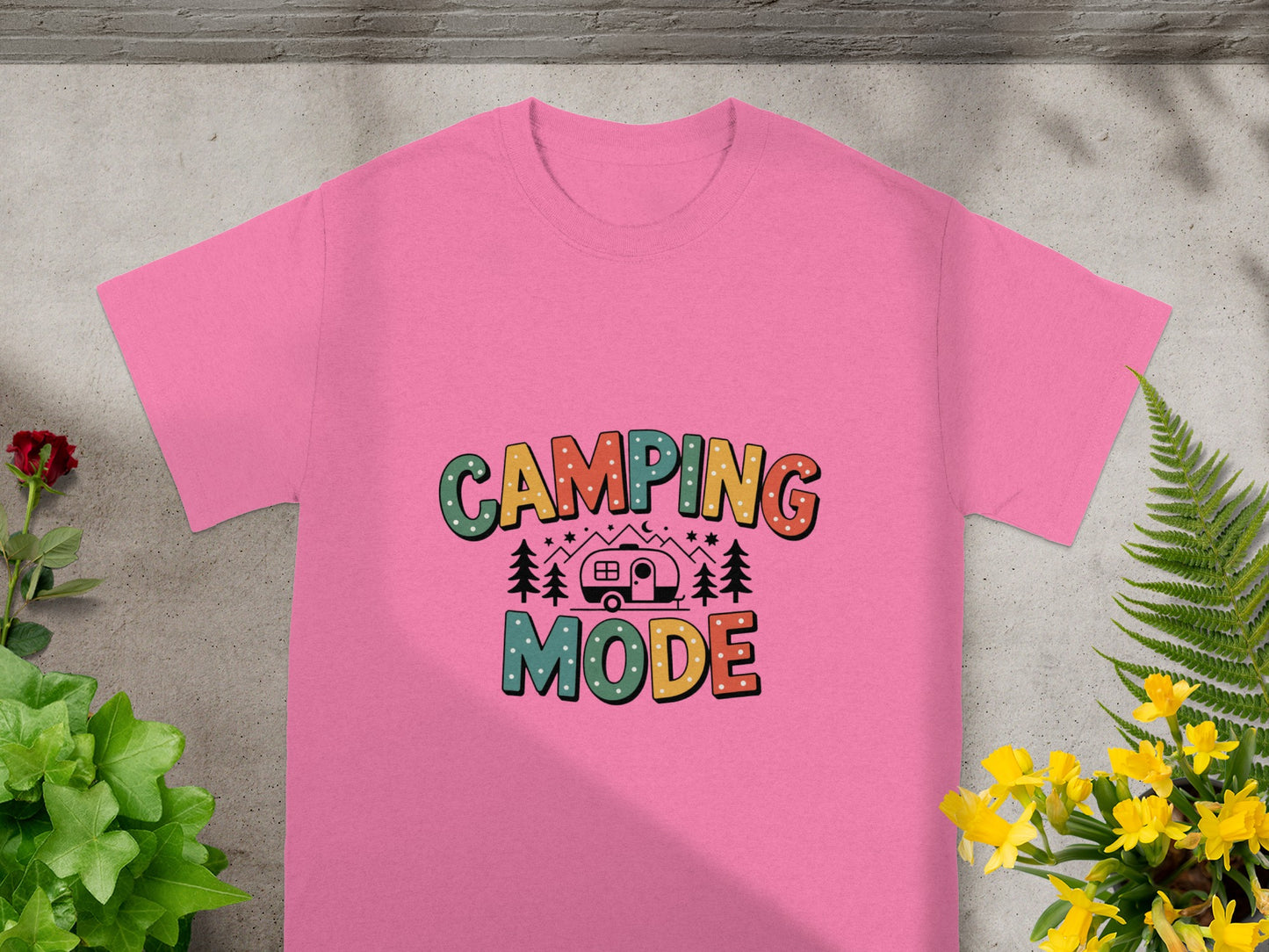 Camping Mode Fun Graphic Tee Camping Shirt