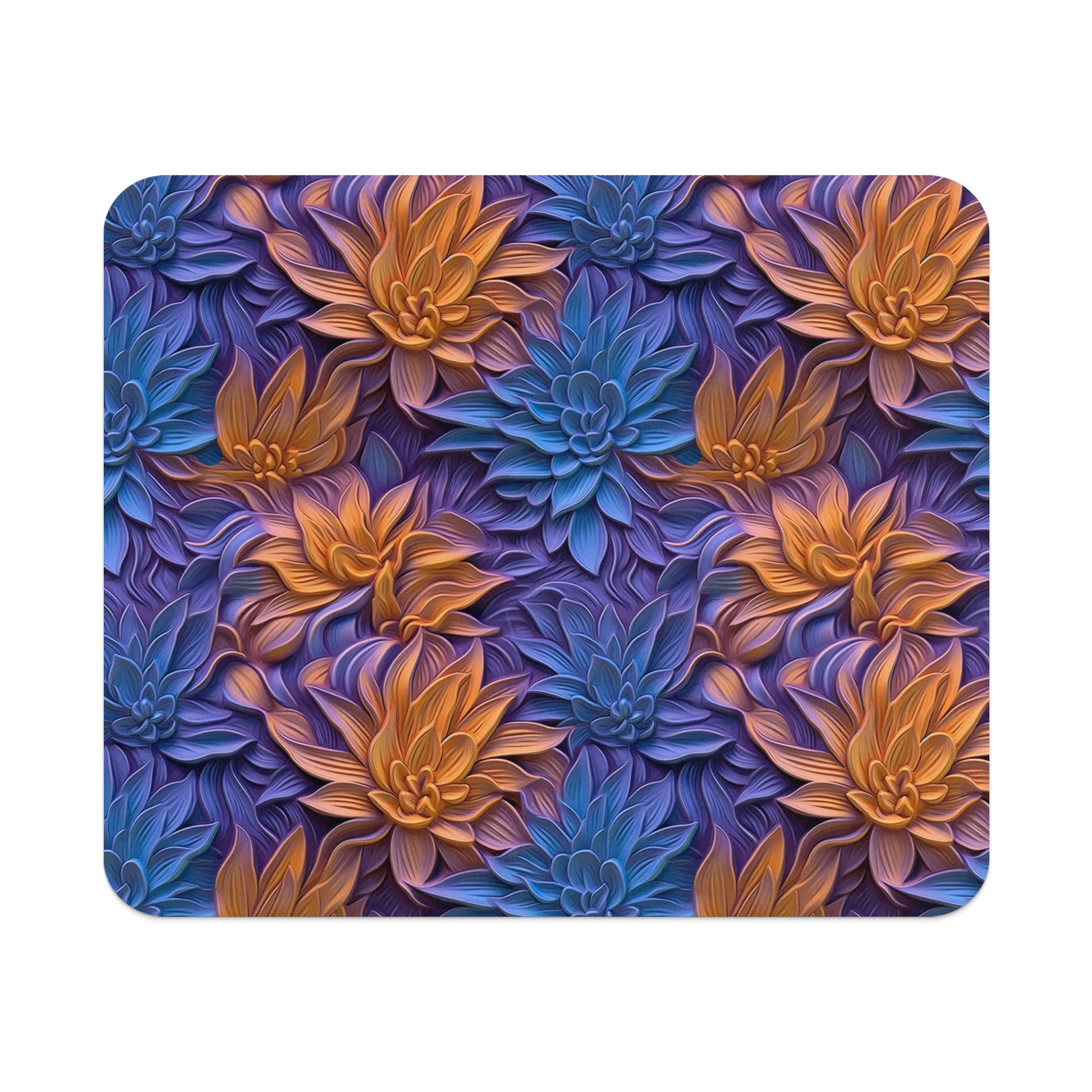 Colorful Floral Pattern Design Mouse Pad