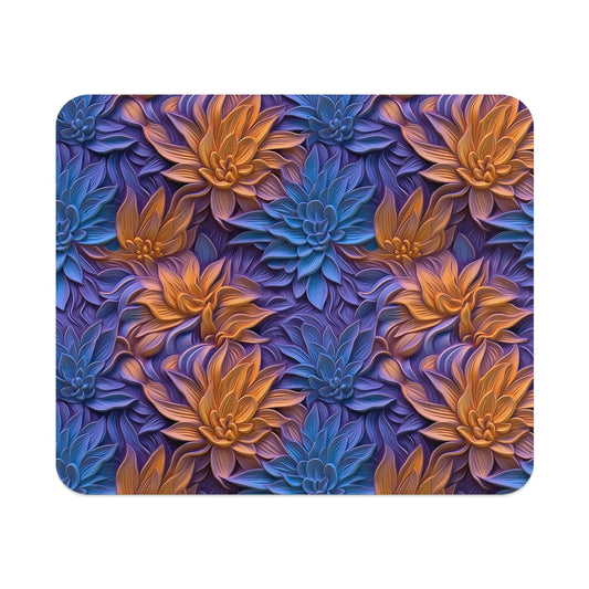 Colorful Floral Pattern Design Mouse Pad