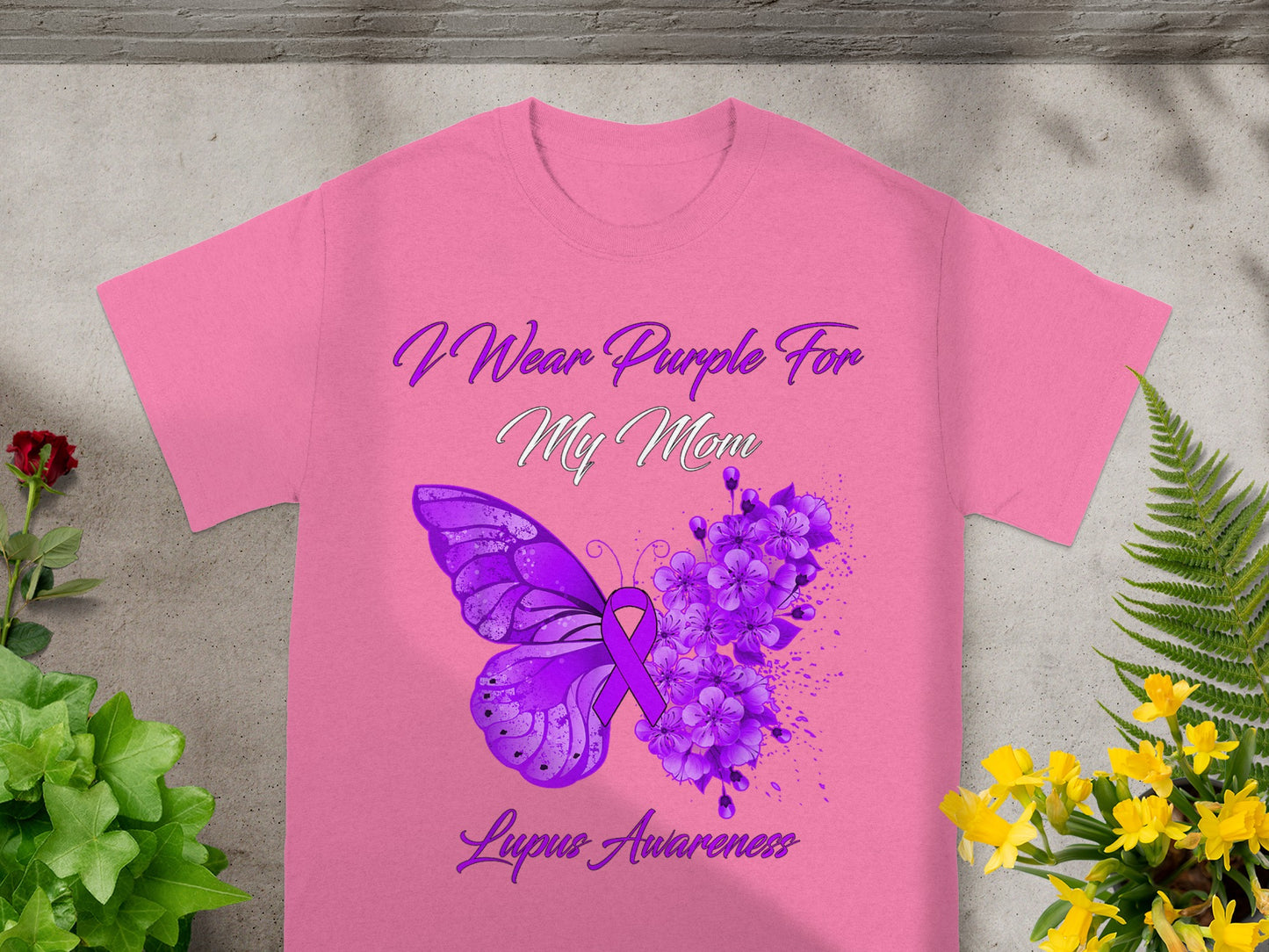 I Wear Purple For My Mom Lupus Awareness T-shirt