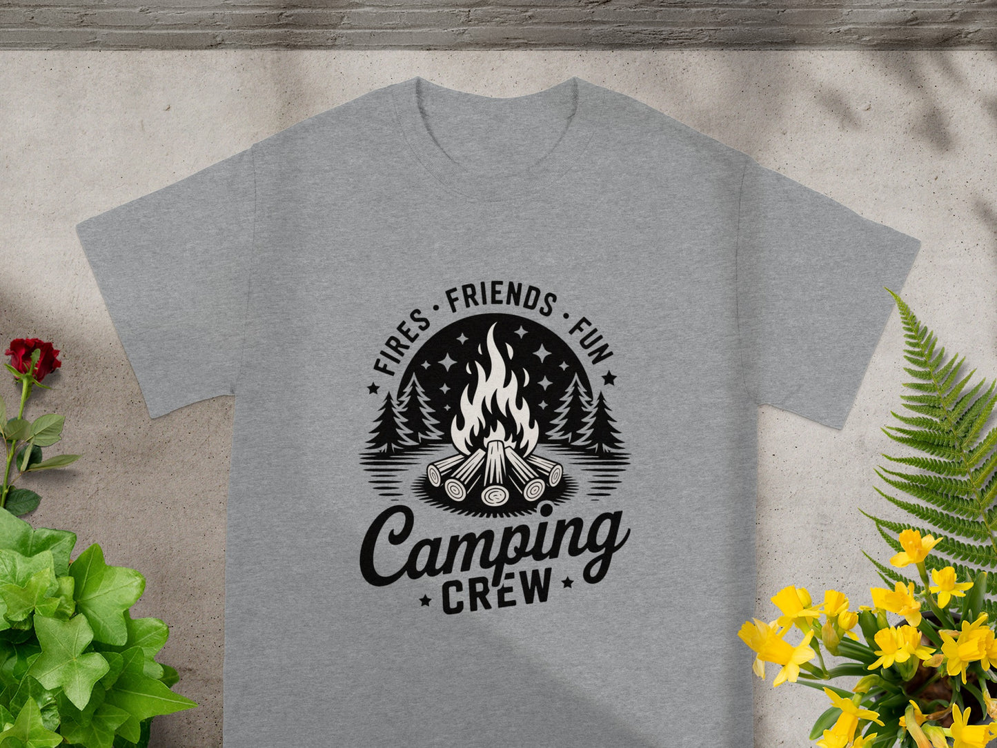 Fires Friends Fun Camping Crew T-Shirt For Enthusiasts
