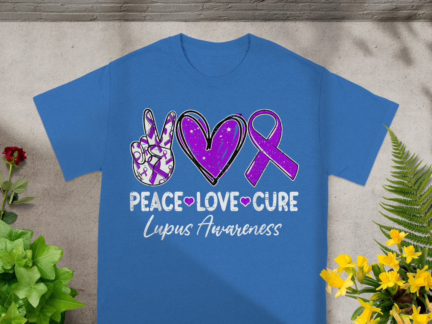 Peace Love Cure Lupus Awareness T-shirt for a Cause