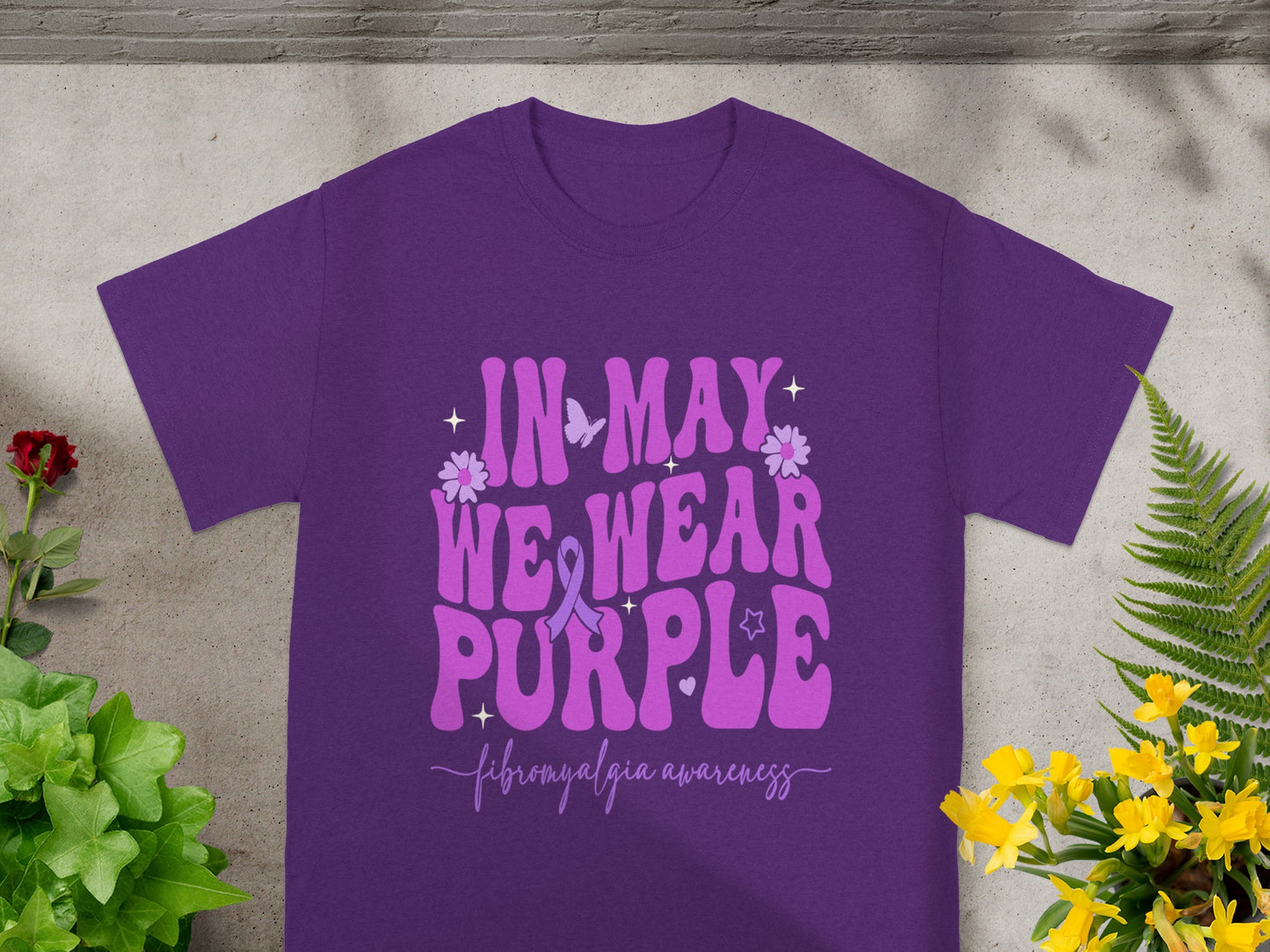 In May We Wear Purple Fibromyalgia Awareness Shirt