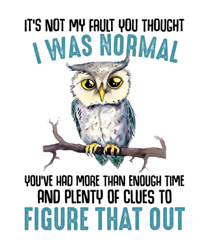 It's Not My Fault You Thought I was Normal