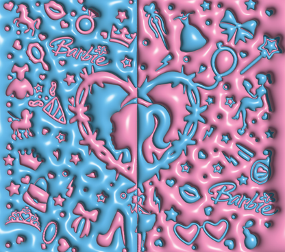 Barbie Pink and Blue Heart