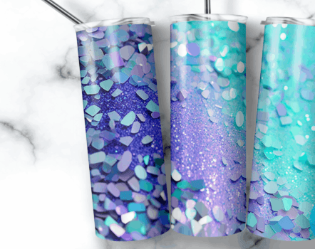 Blue and Lavender Mint Tumbler
